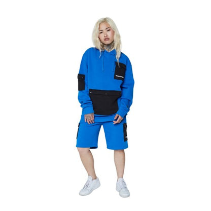 Front - Hype Unisex Adult Continu8 Cargo Pocket Boxy Shorts