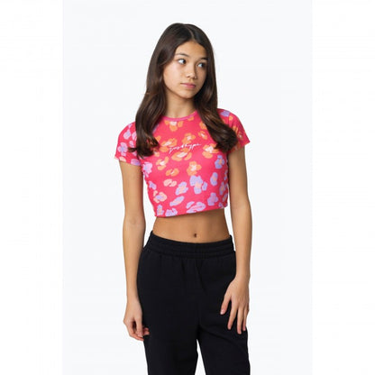 Front - Hype Girls Leopard T-Shirt