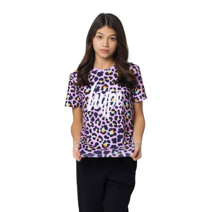Front - Hype Girls Disco Leopard T-Shirt