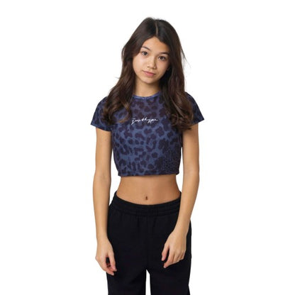 Front - Hype Girls Mono Leopard T-Shirt