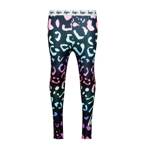 Front - Hype Girls Gradient Leopard Leggings