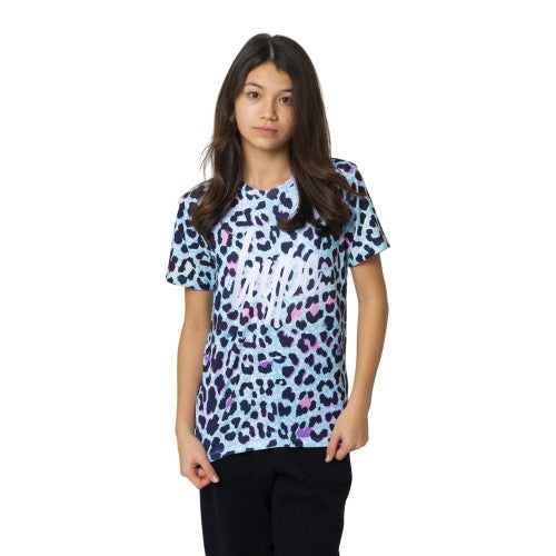 Front - Hype Girls Ice Leopard T-Shirt