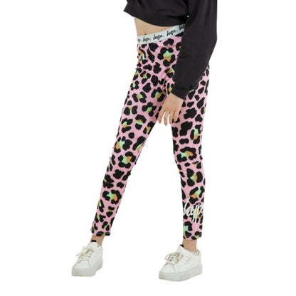 Front - Hype Girls Disco Leopard Leggings