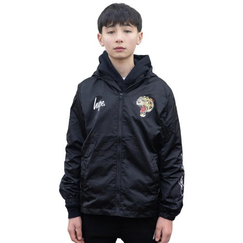 Front - Hype Childrens/Kids Ed Hardy Lightweight Hooded Jacket