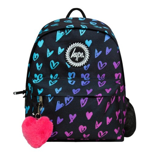 Front - Hype Scribble Heart Backpack