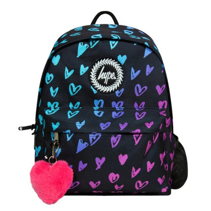 Front - Hype Scribble Heart Backpack