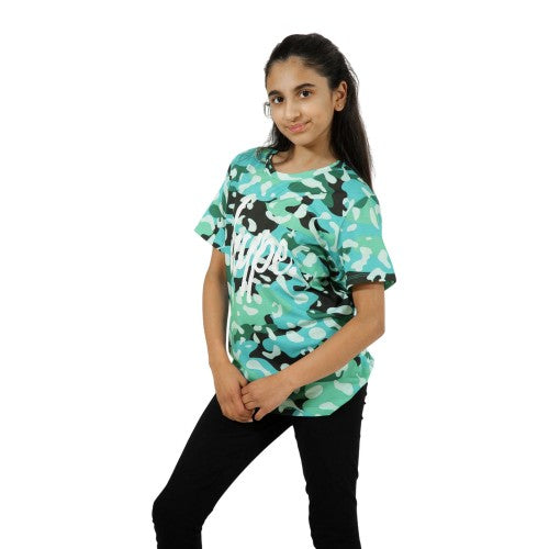 Front - Hype Girls Leopard T-Shirt