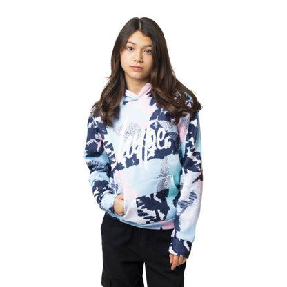 Front - Hype Girls Pastel Abstract Hoodie