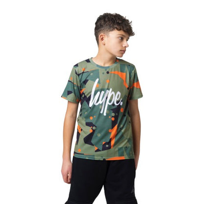 Front - Hype Boys Geo Camo T-Shirt