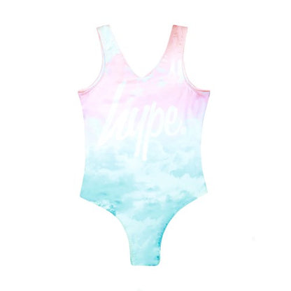 Front - Hype Girls Pastel Clouds One Piece Swimsuit