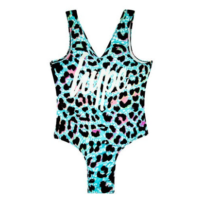 Front - Hype Girls Leopard One Piece Swimsuit