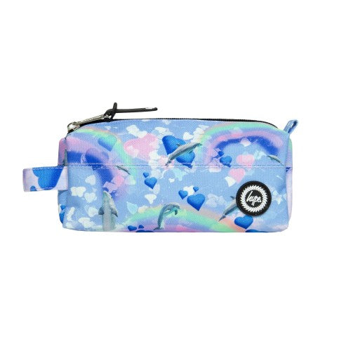 Front - Hype Rainbow & Dolphin Pencil Case