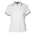 Front - ID Womens/Ladies Pique Fitted Short Sleeve Contrast Polo Shirt