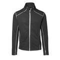 Front - ID Mens Full Zip Fitted Sweatshirt With Contrast Trim