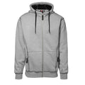 Front - ID Mens Worker Full Zip Loose Fitting Sherpa Hoodie