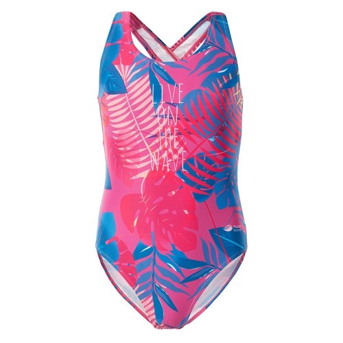 Front - Aquawave Girls Salava Jungle One Piece Swimsuit