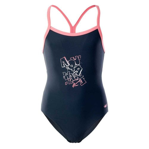 Front - Aquawave Girls Velanti Logo One Piece Swimsuit