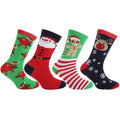 Front - FLOSO Childrens/Kids Christmas Character Novelty Socks (Pack Of 4)