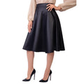 Front - Krisp Womens/Ladies Faux Leather Midi Skirt