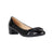 Front - Krisp Womens/Ladies Bow Toe Low Heel Leather Court Shoe