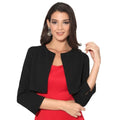 Front - Krisp Womens/Ladies Bow Cropped Evening Shrug