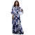 Front - Krisp Womens/Ladies Floral Wrap Angel Sleeve Maxi Dress