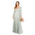Front - Krisp Womens/Ladies Dotted Dobby Sweetheart Blouson Sleeve Maxi Dress