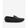 Front - Krisp Mens Metallic Leather Buckle Loafers