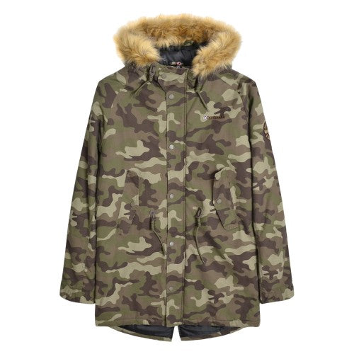 Front - Lambretta Mens Camouflage Parka