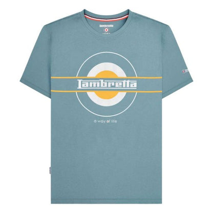 Front - Lambretta Mens Neo SS25 Target T-Shirt