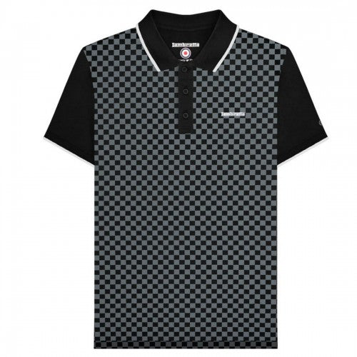 Front - Lambretta Mens Two Tone Big & Tall Polo Shirt