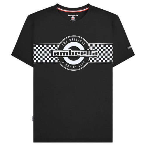 Front - Lambretta Mens Two Tone Logo T-Shirt