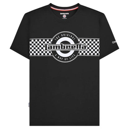 Front - Lambretta Mens Two Tone Logo T-Shirt