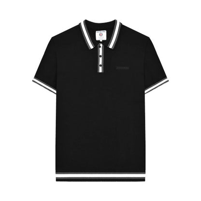 Front - Lambretta Mens Valero Knitted Tipped Short-Sleeved Polo Shirt
