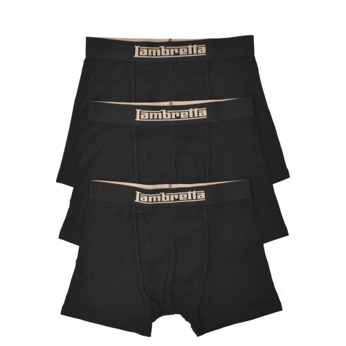 Front - Lambretta Mens Essential Boxer Shorts (Pack of 3)