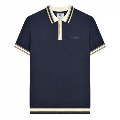 Front - Lambretta Mens SS25 Tipped Knitted Polo Shirt