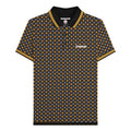 Front - Lambretta Mens SS25 Geometric Polo Shirt