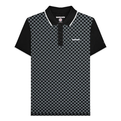 Front - Lambretta Mens Two Tone All-Over Print Polo Shirt