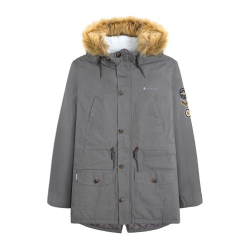 Front - Lambretta Mens Sherpa Lined Parka
