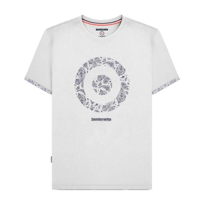 Front - Lambretta Mens SS25 Paisley Target T-Shirt