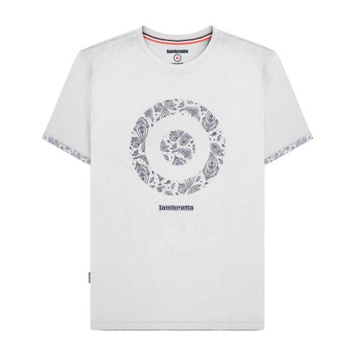 Front - Lambretta Mens SS25 Paisley Target T-Shirt