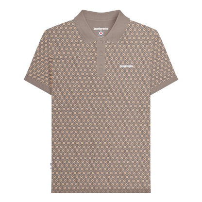 Front - Lambretta Mens AW24 Geometric Polo Shirt