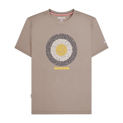 Front - Lambretta Mens SS25 Geometric T-Shirt