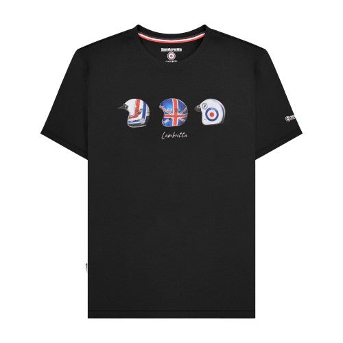 Front - Lambretta Mens SS25 Helmet T-Shirt