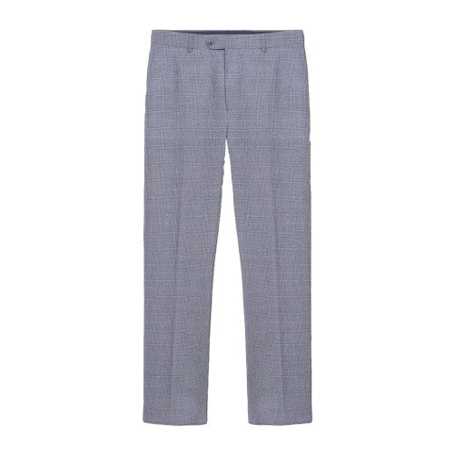 Front - Lambretta Mens Dawson Checked Suit Trousers