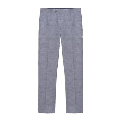 Front - Lambretta Mens Dawson Checked Suit Trousers