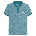 Front - Lambretta Mens AW24 Paisley Tonal Polo Shirt