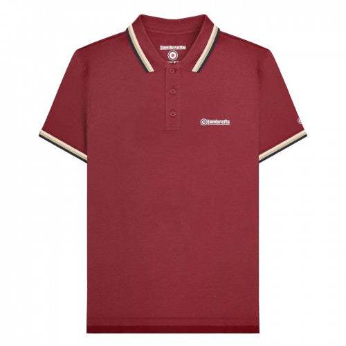 Front - Lambretta Mens Triple Tipped Polo Shirt