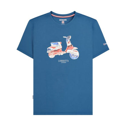 Front - Lambretta Mens Scooter Flag Big & Tall T-Shirt