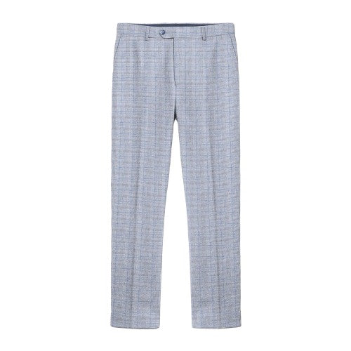 Front - Lambretta Mens George Pow Check Suit Trousers